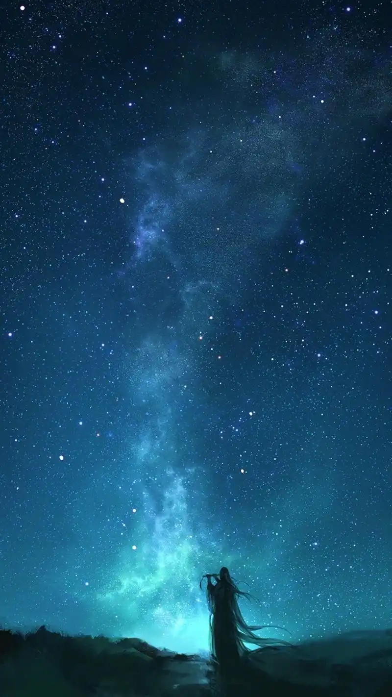 手机古风系星空壁纸太好看了叭