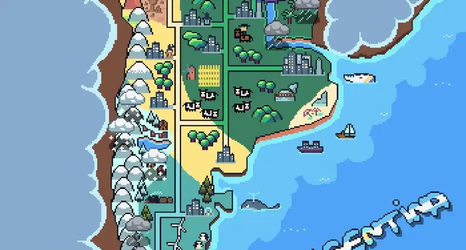 wallpaperengine像素风阿根廷地图动态壁纸