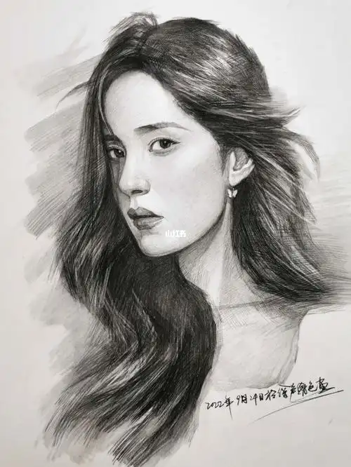 初次尝试素描明星照片写生#照片写生  #杨幂  #素描  #写生  #宝藏