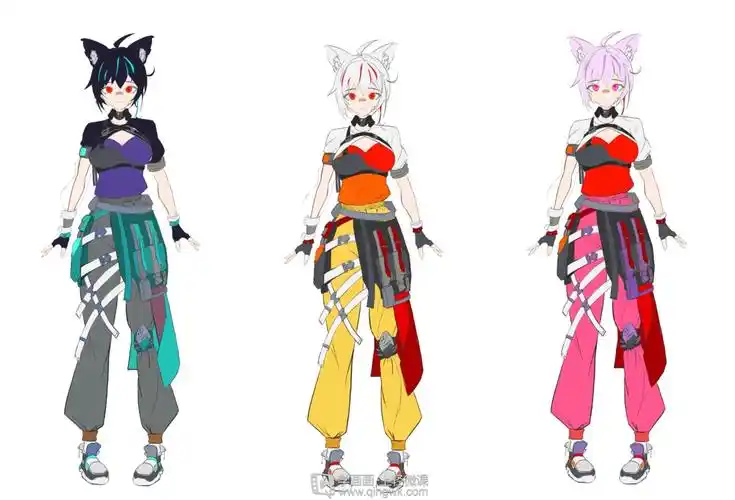 《配色练习—角色插画人物配色训练》by d4c