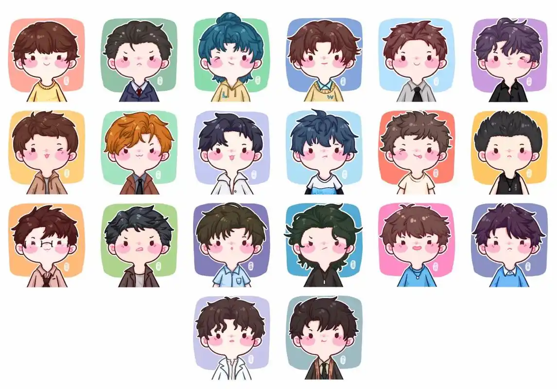 188男团|可爱q版|procreate绘画|卡通头像   188男团合集来啦～做成了