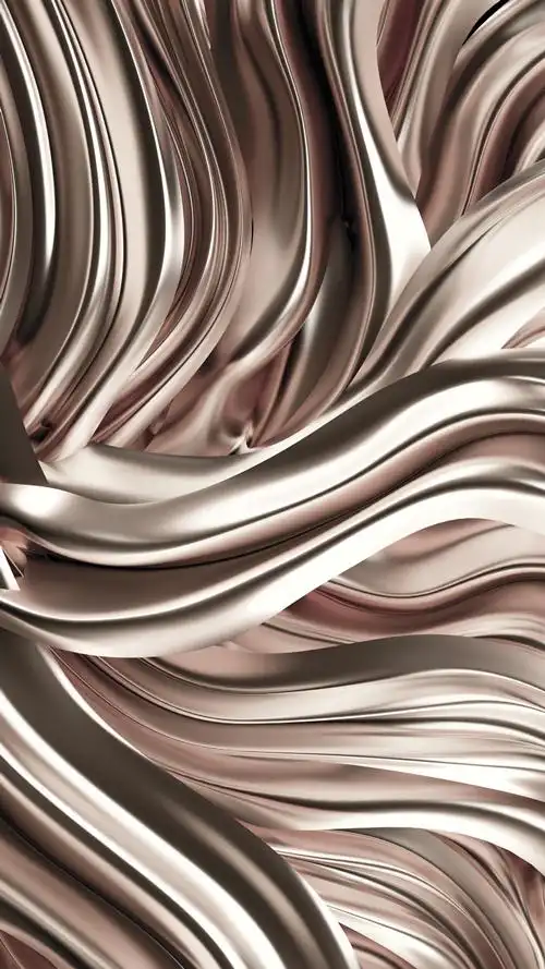 豪华金色背景 3d渲染绸缎高清图片素材