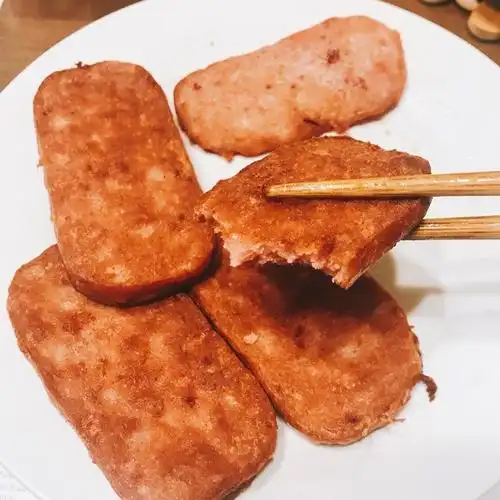 zy22做的香煎午餐肉