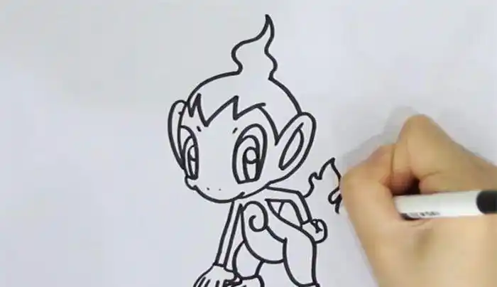 《神奇宝贝》中的一个可爱的小精灵宠物小精灵 小火龙简笔画大全集小