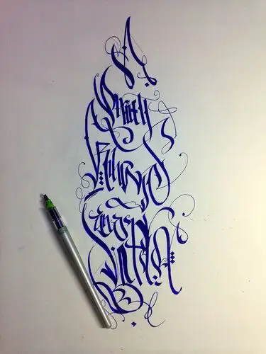 哥特花体英文手写练习