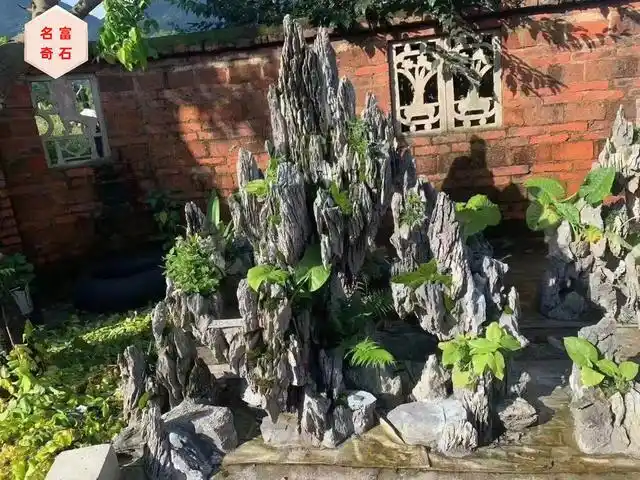 广东青龙石,小英石造景案例图分享-小型假山制作