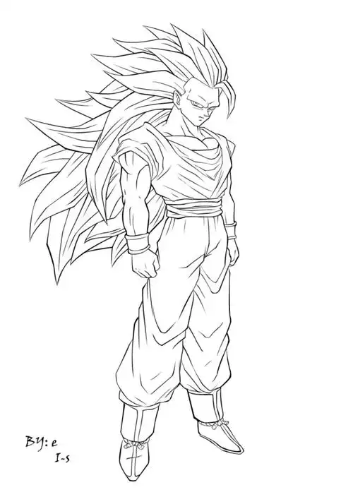 动漫人物线稿素材