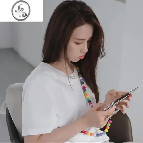 jimi刘诗诗同款包包链条糖果色手机链斜跨胸包珍珠链条2023新款小众女