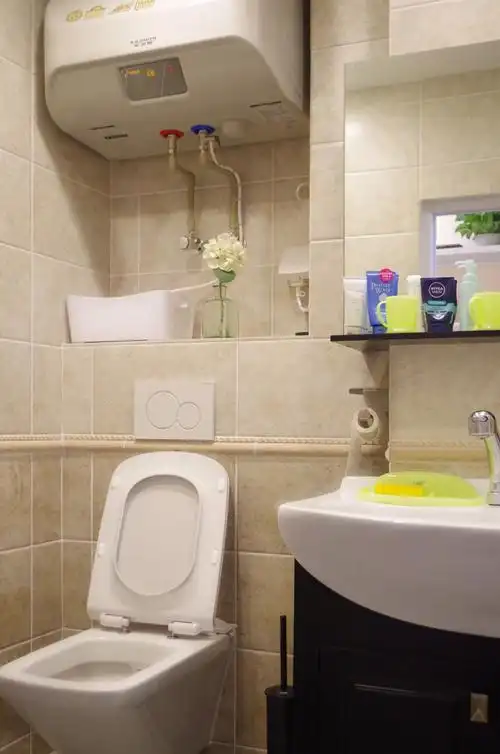 47㎡美式温馨小家装修卫生间实景图