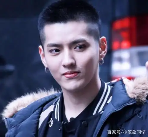 吴亦凡五官精致,头型也不错,所以他的寸头造型也是可以的.