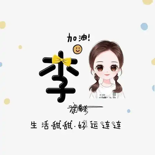 经典卡通姓氏头像推荐,你值得拥有!