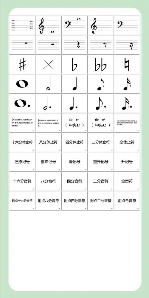 早教闪卡11×8厘米五线谱音符卡音乐符号卡厂家直售学习随身携带