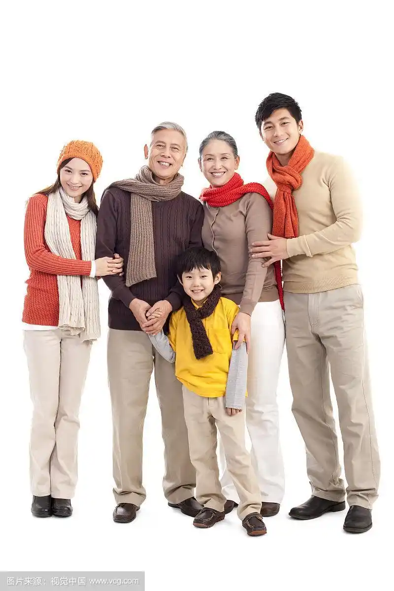 一家五口全家福
