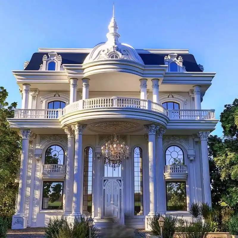 三层浪漫法式风格农村自建别墅分享.#农村自建房 #别墅设计  - 抖音