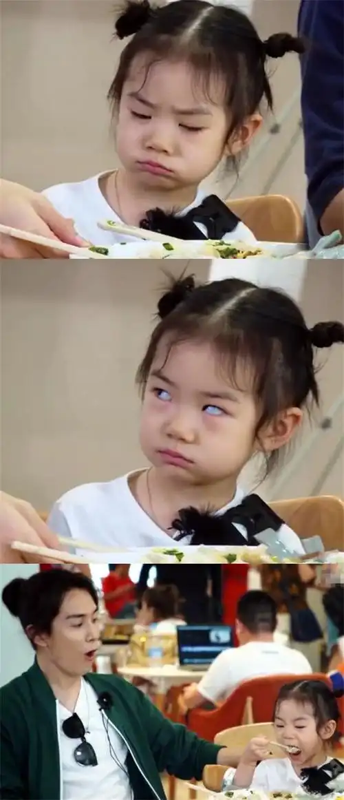 戚薇李承铉女儿lucky圈粉,可爱又搞怪,简直是天生喜剧人