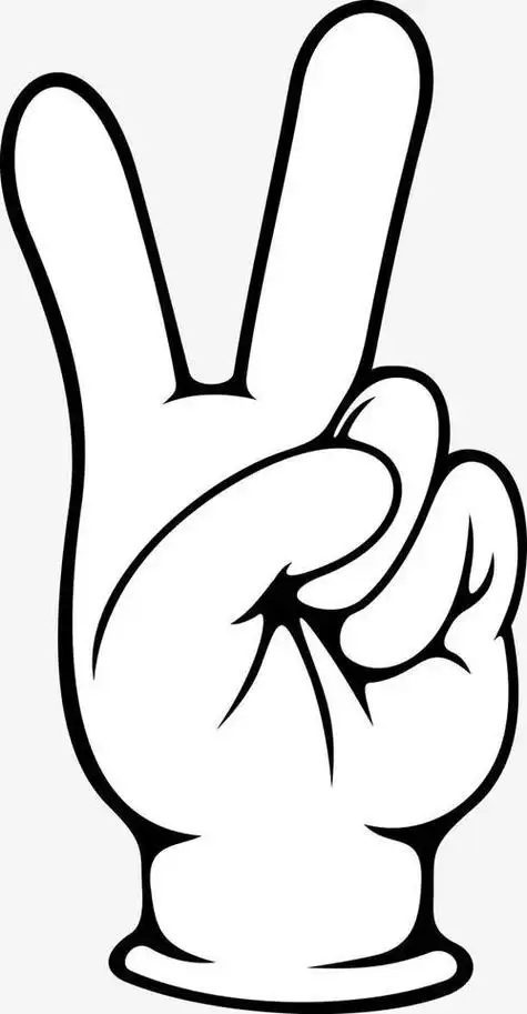 手 健康医疗 v形手势; 课桌下的手手势ok简笔画手绘手势可爱猫爪手势