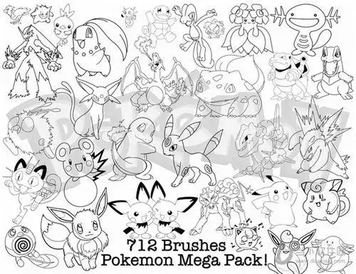 精灵简笔画素材神奇宝贝简笔画呆萌开心小怪物简笔画宠物小精灵简笔画