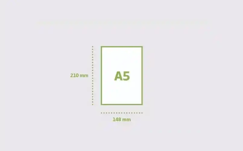 a5(148 x 210毫米)示意图