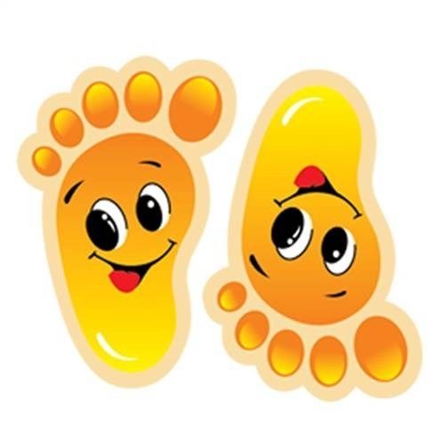 5卡通可爱小脚丫地贴教室地面台阶地滑幼儿园轻声慢步装饰磨砂小心鑫