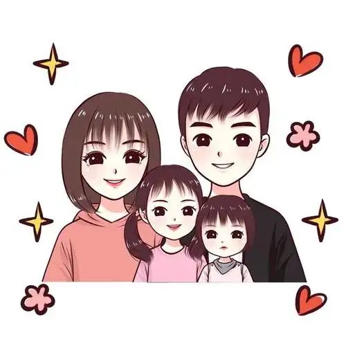 手绘头像,个人,情侣,一家三口四口图片设计,喜欢吗?