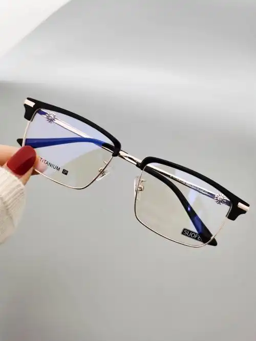 日式复古风半框眼镜