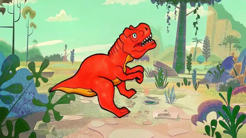 画一只健壮的橡树龙,男孩子最喜欢的恐龙简笔画来啦!