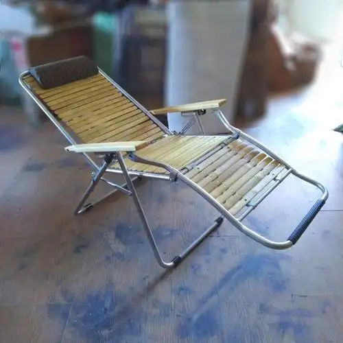 竹片折叠椅子午休老款老式躺椅办公室整装休闲靠椅夏天家用午睡床