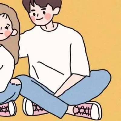 2020最新微信情侣头像一对两张 超甜的恋爱_情侣头像_美头网