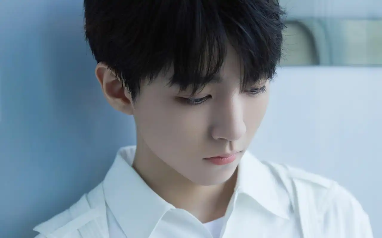 王俊凯白衫清爽帅气桌面壁纸