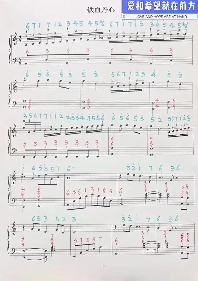 铁血丹心钢琴谱|||#钢琴谱分享  #五线谱译谱  #铁血丹 - 抖音