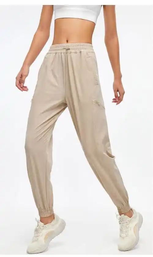 假期秋游帐篷 休闲运动裤女宽松显瘦跑步舞蹈速干薄款健身服束脚卫裤