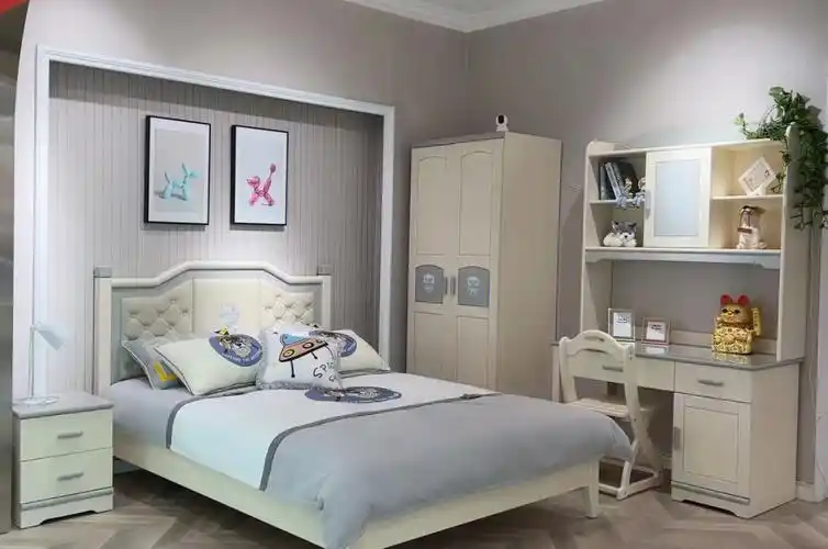 青少年儿童床03书桌书柜