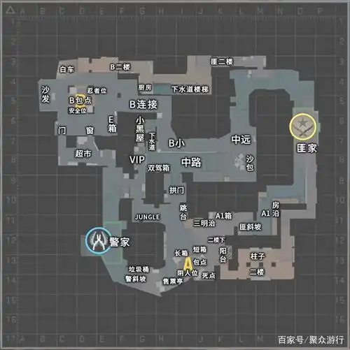 cs热门竞技地图各单位名称大全