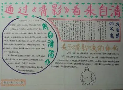 朱自清背影手抄报