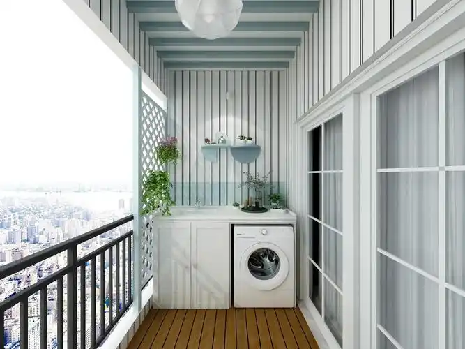 120平米中式风格三室两厅卧室阳台软隔断装修效果图