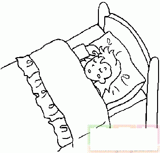 睡梦中的女孩简笔画