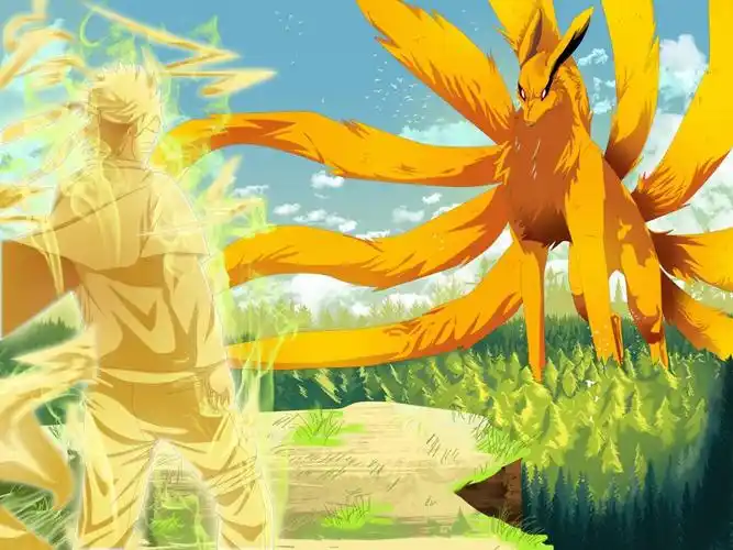 火影忍者,九尾,魔狐,kyubi,chakra,森林,火影忍者