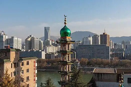 清真寺建筑清真寺建筑兰州白塔山公园寺庙法雨寺兰州白塔山公园寺庙法