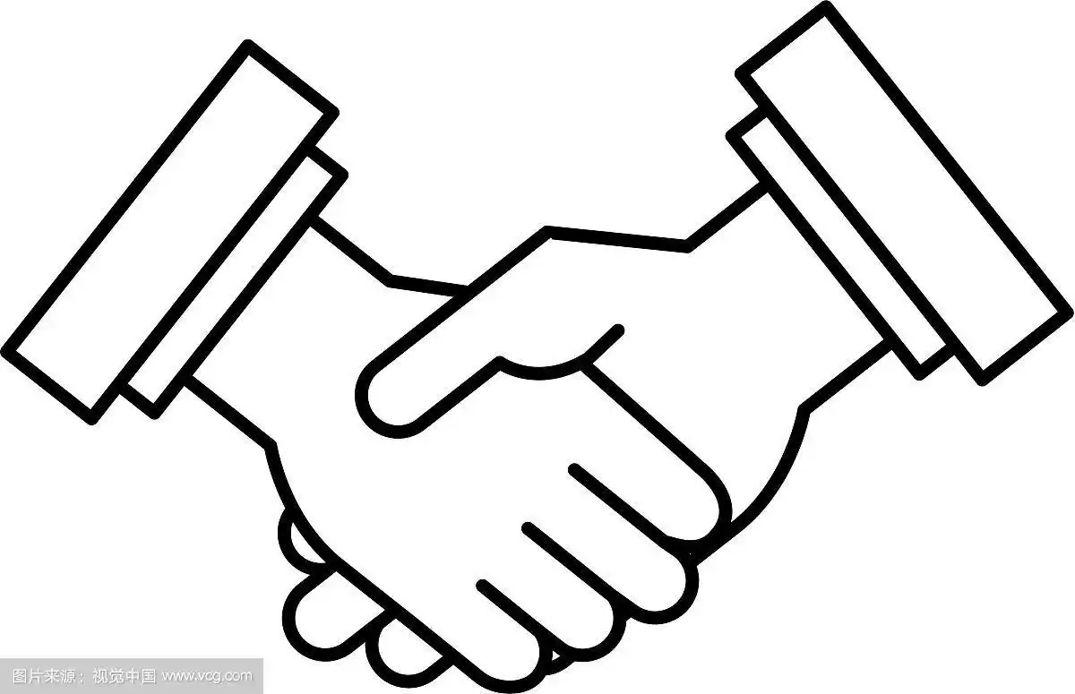 手牵手成交孤立图标