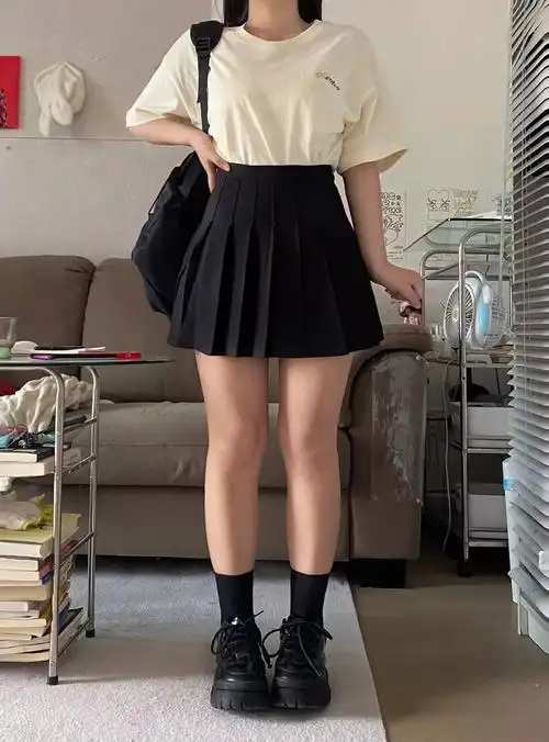 (加长 安全裤 拉链 纽扣)百褶裙jk制服裙子半身裙春夏季短裙秋冬 - 17