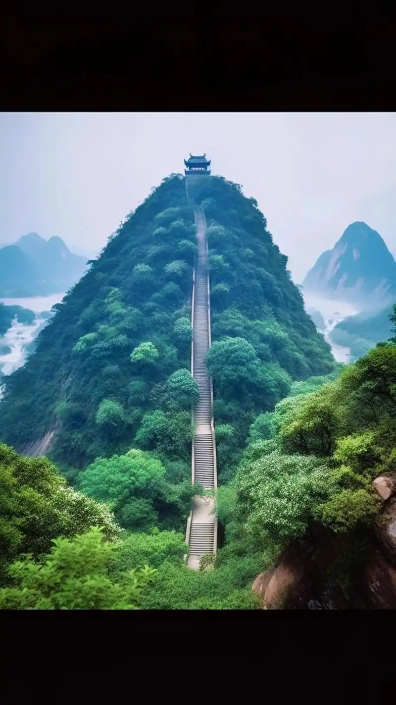 五岳山美景#云雾缭绕人间仙境 #仙境云海 #抖音图文来了计划 - 抖音