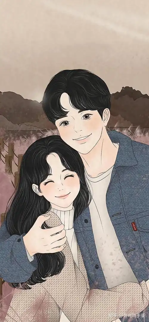 情侣动漫唯美背景壁纸 | 情侣睡觉小故事