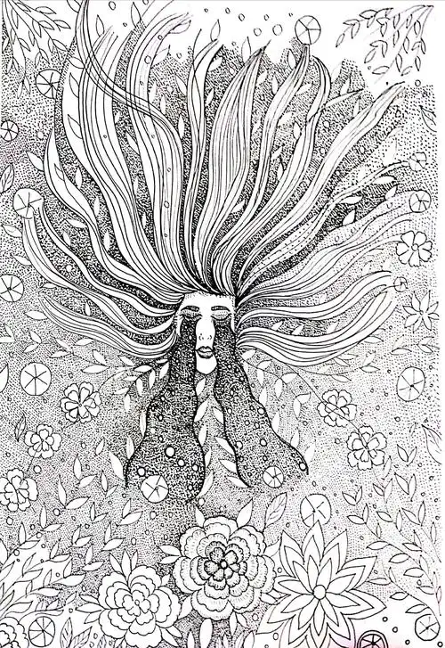 黑白点绘插画|插画|艺术插画|木仪 - 原创作品 - 站酷 (zcool)