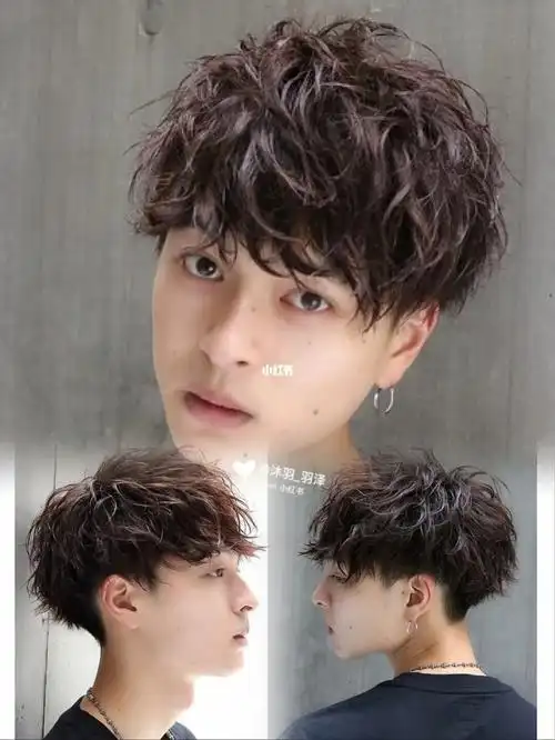 日系男生烫发 凌乱纹理烫