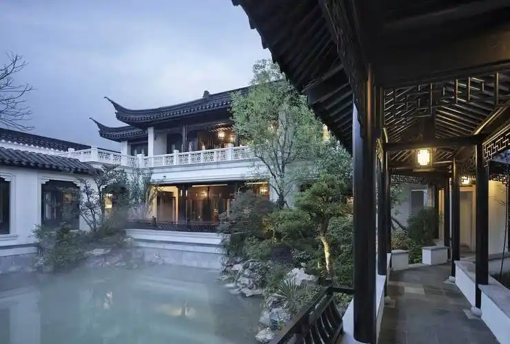 中式风格别墅庭院 借景妙造乾坤