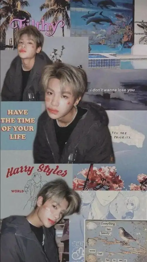 黄明昊拼贴壁纸黄明昊文艺复古个性拼贴