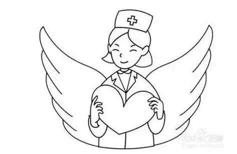 白衣天使纪念碑简笔画