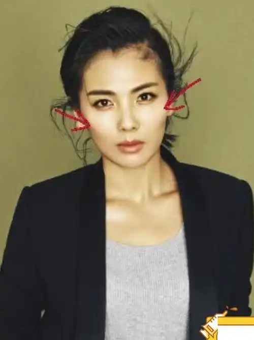 亚洲人与欧洲人的五官最不同的地方就是颧骨.