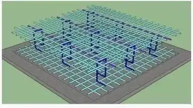 筏板钢筋施工工艺流程立体图解,看了一定能学会!