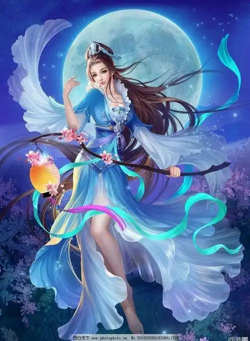 古风美女手绘古装插画原画角色人物游戏小说动漫动画